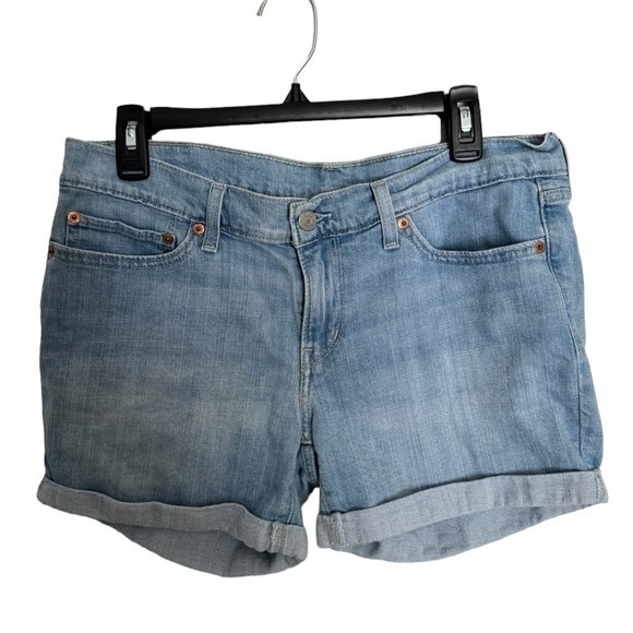 LEVIS woman's light denim rolled shorts size 29 - Picture 1 of 6